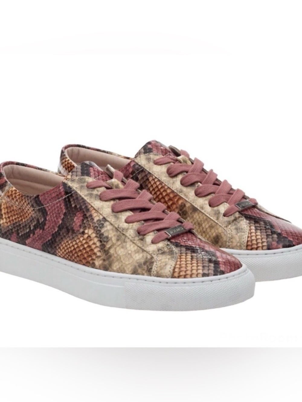 J/SLIDES - Lacee Snake Print Lace-Up Sneakers in Pink Multi size 9 - Picture 11 of 11